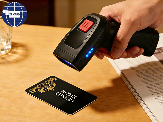 Applicazione di un dispositivo di scansione palmare nelle carte chiave dell’albergo